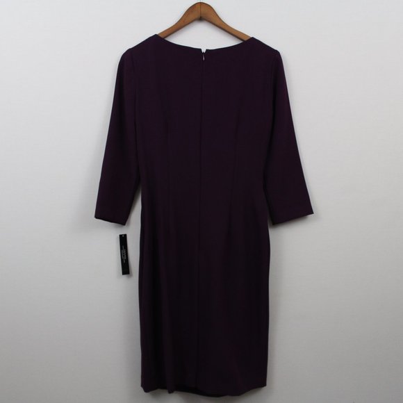 ⬇️$25 Tahari ArthurS. Levine Purple 3/4 Sleeve Dress - Picture 13 of 13